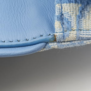 Pre-owned Christian Dior Saddle White × Blue jacquard bum bag/waist bag | stylenewstar