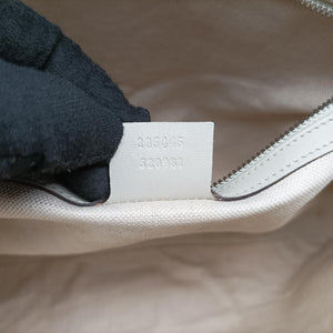 Pre-owned Gucci Bright Diamante White PVC coated canvas×Leather 285445 shoulderbag | stylenewstar