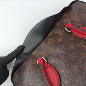 Vintage Louis Vuitton TUILERIES tote Brown×Noir×Red Monogram Canvas ácalf leather M41454 handbag | stylenewstar