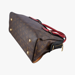 Vintage Louis Vuitton TUILERIES tote Brown×Noir×Red Monogram Canvas ácalf leather M41454 handbag | stylenewstar