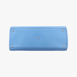 Pre-owned Fendi 2 JOURS Blue Leather 8BH250 shoulderbag | stylenewstar
