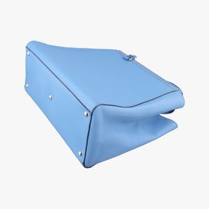 Pre-owned Fendi 2 JOURS Blue Leather 8BH250 shoulderbag | stylenewstar