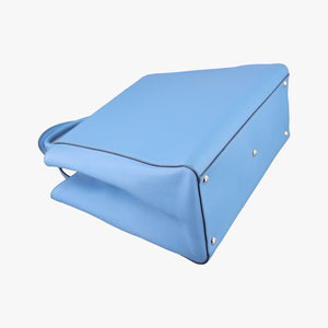 Pre-owned Fendi 2 JOURS Blue Leather 8BH250 shoulderbag | stylenewstar