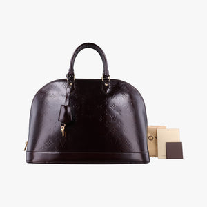 Pre-owned Louis Vuitton Alma GM Rouge Fauvist Vernis M91687 handbag | stylenewstar