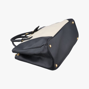 Pre-owned Prada Galleria Ivory × Black SAFFIANO Leather B2274C handbag | stylenewstar
