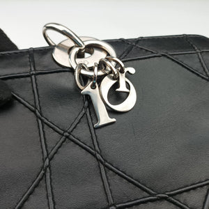 Pre-owned Christian Dior Cannage Soft Shopping Black lambskin shoulderbag | stylenewstar