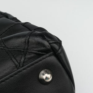 Pre-owned Christian Dior Cannage Soft Shopping Black lambskin shoulderbag | stylenewstar
