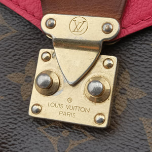 Vintage Louis Vuitton PALLAS Chain Brown×Poppy Petal Monogram Canvas×calf leather M41741 shoulderbag | stylenewstar