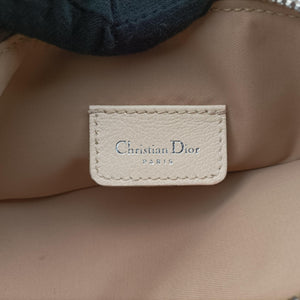Pre-owned Christian Dior Saddle Beige PVC Coated Canvas Floral Embroidery handbag | stylenewstar