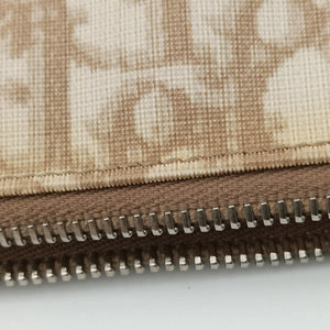 Pre-owned Christian Dior Saddle Beige PVC Coated Canvas Floral Embroidery handbag | stylenewstar