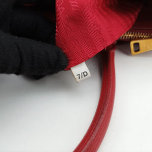 Pre-owned Prada Galleria Red SAFFIANO Leather BN1874 shoulderbag | stylenewstar