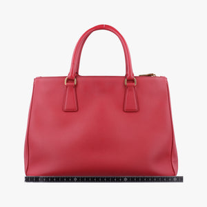 Pre-owned Prada Galleria Red SAFFIANO Leather BN1874 shoulderbag | stylenewstar
