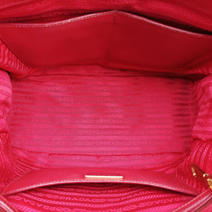Pre-owned Prada Galleria Red SAFFIANO Leather BN1874 shoulderbag | stylenewstar