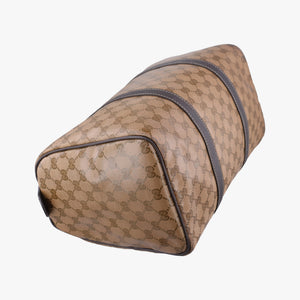 Vintage Gucci GG Crystal Joy Brown PVC coated canvas 296021 handbag | stylenewstar