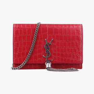 Pre-owned Yves Saint Laurent KATE Red Leather 452159 shoulderbag | stylenewstar
