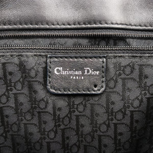 Pre-owned Christian Dior Admit It Corset Hobo Black Leather handbag | stylenewstar