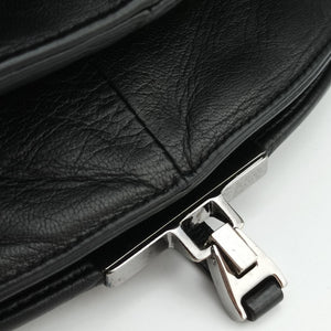 Pre-owned Christian Dior Admit It Corset Hobo Black Leather handbag | stylenewstar