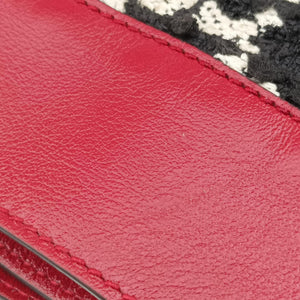 Secondhand Gucci Rajah Black × Red × Multi Tweed×Leather 537219 shoulderbag | stylenewstar
