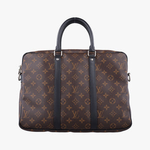 Pre-owned Louis Vuitton Porte Documents Voyage brown Monogram Canvas M40225 handbag | stylenewstar
