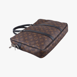 Pre-owned Louis Vuitton Porte Documents Voyage brown Monogram Canvas M40225 handbag | stylenewstar