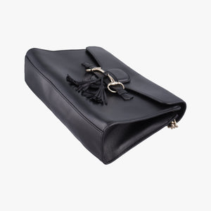 Pre-owned Gucci Emily Black Leather 295402 shoulderbag | stylenewstar