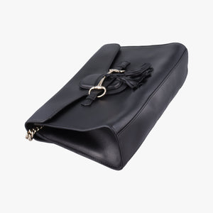 Pre-owned Gucci Emily Black Leather 295402 shoulderbag | stylenewstar