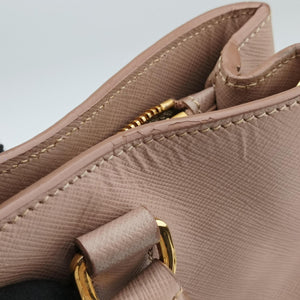 Pre-owned Prada Galleria Pink SAFFIANO Leather BN1786 shoulderbag | stylenewstar