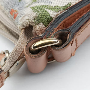 Pre-owned Gucci Flora Multicolour×White canvas×leather 145857 shoulderbag | stylenewstar