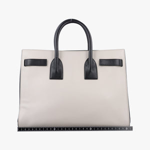 Pre-owned Yves Saint Laurent SAC DE JOUR White×black Leather 324823 shoulderbag | stylenewstar