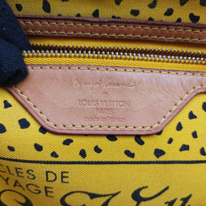 Vintage Louis Vuitton Neverfull MM MARRON × JAUNE Monogram Wave Dot Canvas M40685 handbag | stylenewstar