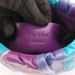 Pre-owned Prada Trembled Blossoms Multicolor Purple × Blue Nappa Leather BN1680 shoulderbag | stylenewstar