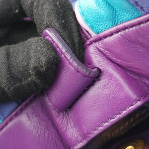 Pre-owned Prada Trembled Blossoms Multicolor Purple × Blue Nappa Leather BN1680 shoulderbag | stylenewstar