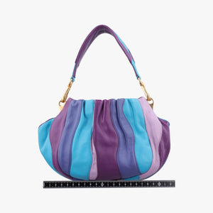 Pre-owned Prada Trembled Blossoms Multicolor Purple × Blue Nappa Leather BN1680 shoulderbag | stylenewstar
