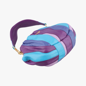 Pre-owned Prada Trembled Blossoms Multicolor Purple × Blue Nappa Leather BN1680 shoulderbag | stylenewstar