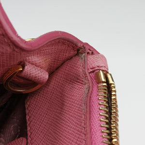 Pre-owned Prada Galleria Pink SAFFIANO Leather BN2274 shoulderbag | stylenewstar