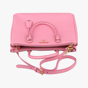 Pre-owned Prada Galleria Pink SAFFIANO Leather BN2274 shoulderbag | stylenewstar