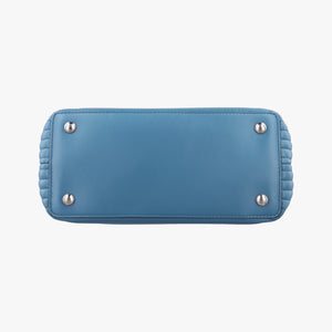 Pre-owned Fendi Dotcom Click Small Blue Leather 8BN299 shoulderbag | stylenewstar