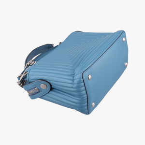 Pre-owned Fendi Dotcom Click Small Blue Leather 8BN299 shoulderbag | stylenewstar