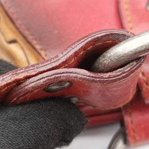 Secondhand Christian Dior Gaucho Red Leather handbag | stylenewstar