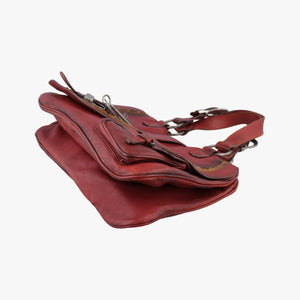 Secondhand Christian Dior Gaucho Red Leather handbag | stylenewstar