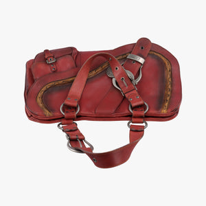 Secondhand Christian Dior Gaucho Red Leather handbag | stylenewstar
