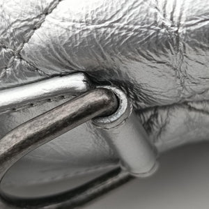 Pre-owned Chanel GABRIELLE Silver Leather A93825 shoulderbag | stylenewstar