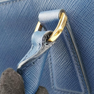 Vintage Prada Galleria Blue SAFFIANO Leather BN2274 handbag | stylenewstar