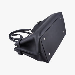Pre-owned Louis Vuitton Lockme Day Noir Grained Calf Leather M53730 handbag | stylenewstar