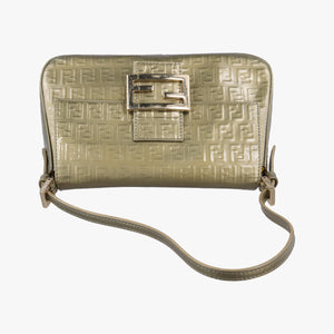 Pre-owned Fendi Baguette Golden Leather 8BR180 shoulderbag | stylenewstar