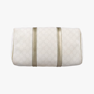 Pre-owned Gucci GG plus Spring Joy GG Supreme White PVC coated canvas 193603 handbag | stylenewstar