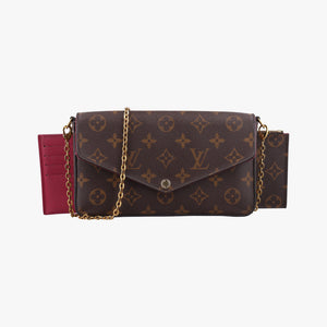 Pre-owned Louis Vuitton Pochette Felicie Brown Monogram Canvas M61276 shoulderbag | stylenewstar