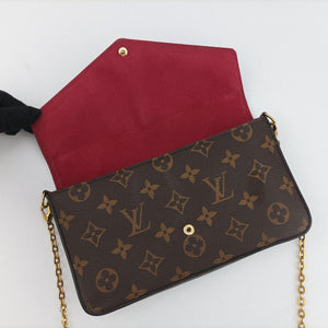 Pre-owned Louis Vuitton Pochette Felicie Brown Monogram Canvas M61276 shoulderbag | stylenewstar