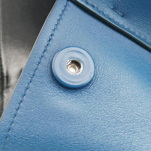Pre-owned Prada Half Flap Double Turn Lock Blue SAFFIANO Leather BN2821 shoulderbag | stylenewstar