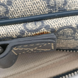 Pre-owned Gucci GG Supreme Briefcase Business Beige×Navy PVC coated canvas×Leather 223667 handbag | stylenewstar